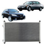 CONDENSADOR AR CONDICIONADO HONDA CIVIC 2001 até 2006 - 1