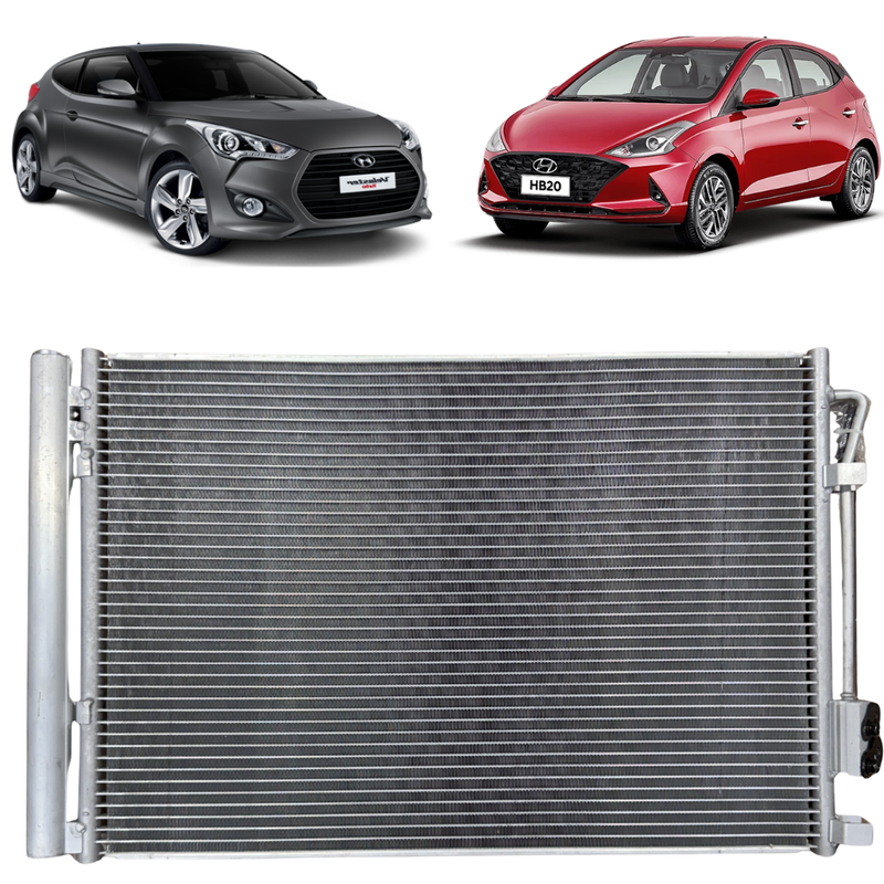 CONDENSADOR AR CONDICIONADO HYUNDAI HB20  / VELOSTER
