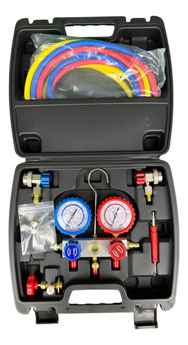 Manômetro Manifold Ar Condicionado Automotivo R134a C/maleta
